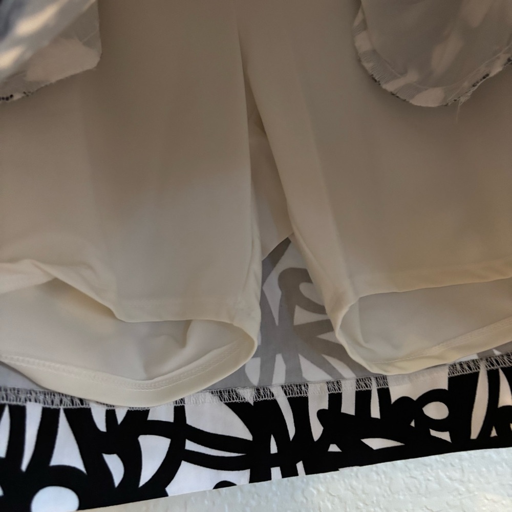 Graphic Black and White Patterned Skort 6 by UP! - Picture 4 of 6